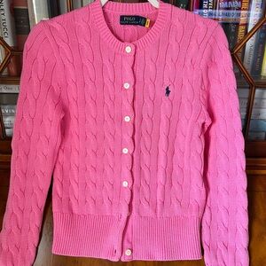 Ralph Lauren Pink Cable Knit Cardigan